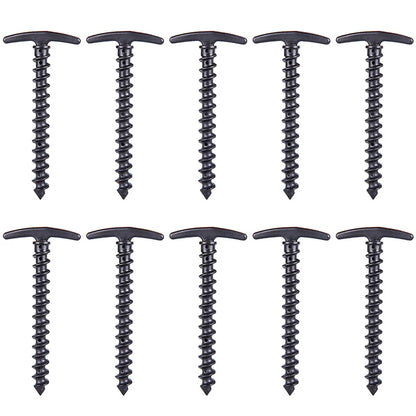 10pcs/set Windproof Ground Peg Screw Tent Stakes 14.5x7cm