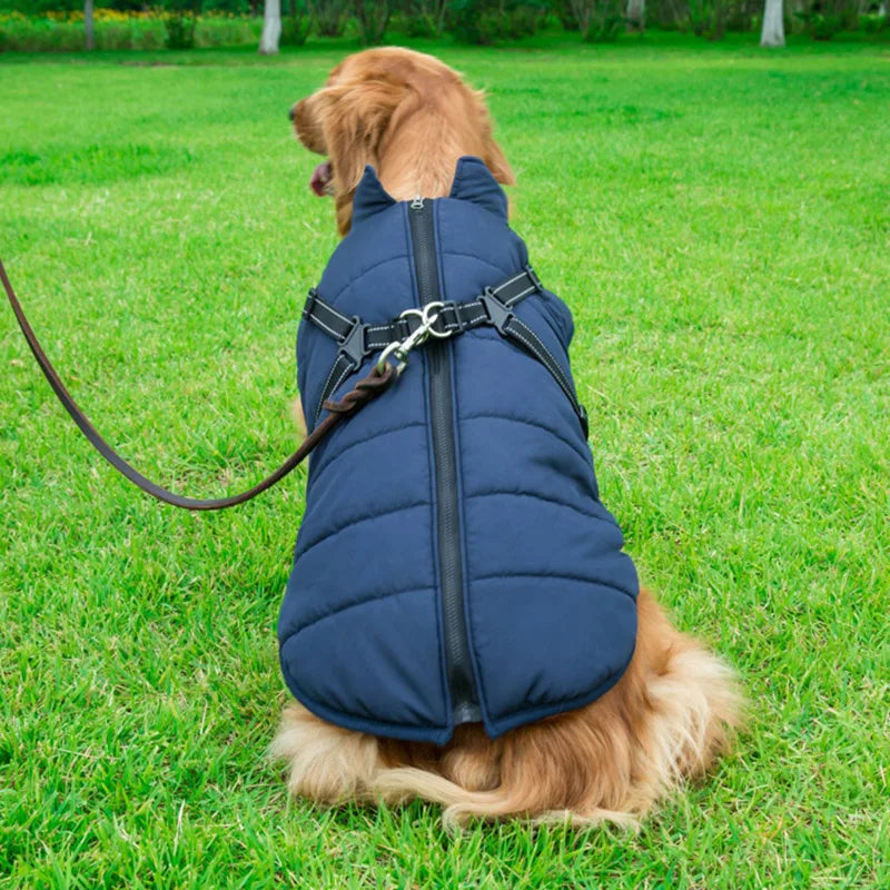 Warm Winter Waterproof Fleece Dog Jacket/Harness