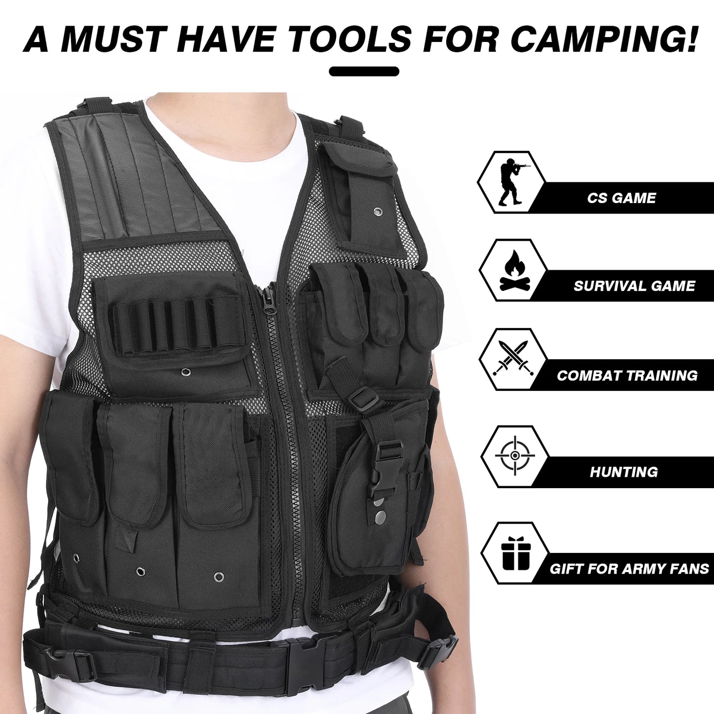 Multi-Pockets Breathable Vest