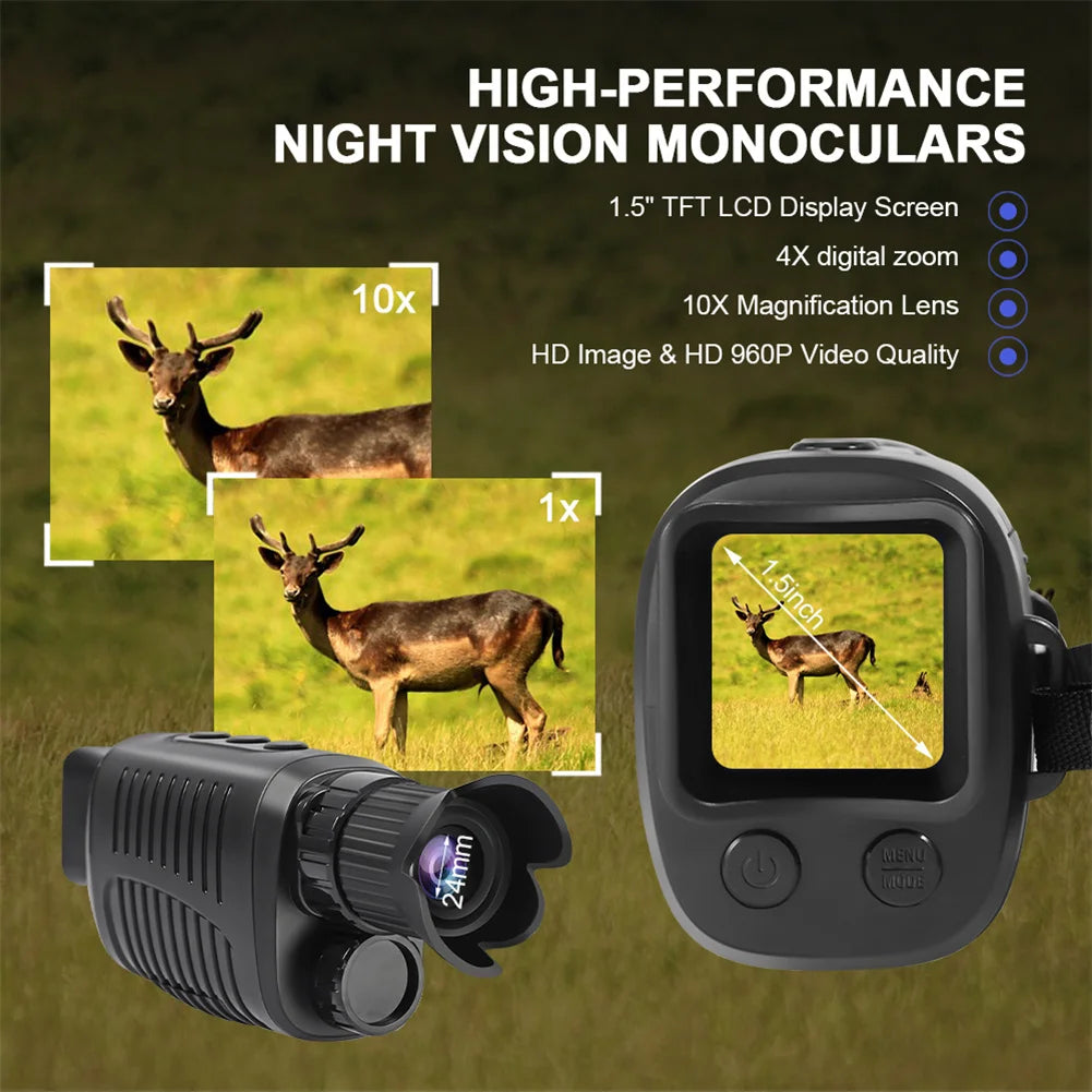 Digital Night Vision HD Infrared Monocular For Hunting, Camping, Travel