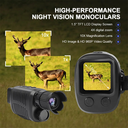 Digital Night Vision HD Infrared Monocular For Hunting, Camping, Travel