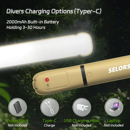 Rechargeable Camping Strong Light Waterproof 2000 mAh Tent Lamp