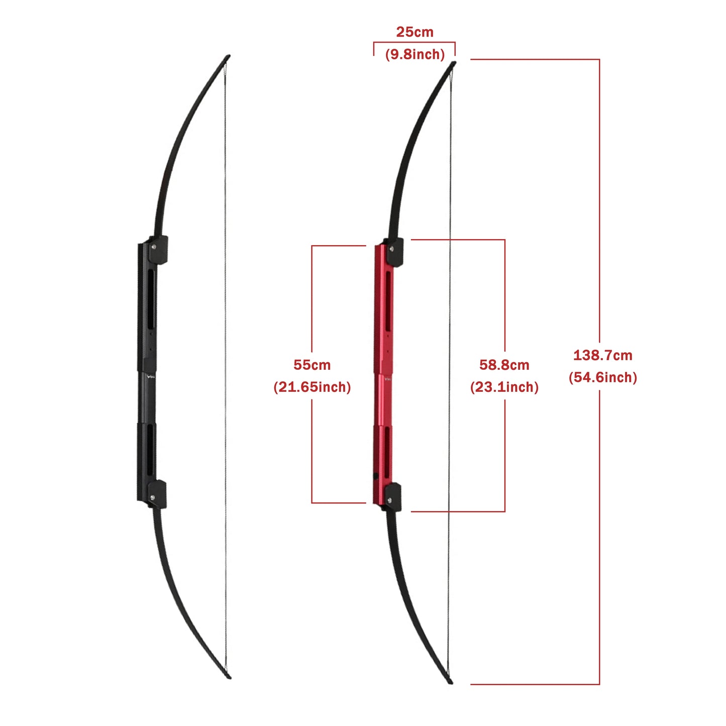 Foldable Bow and Arrow Set 55 Inch for Adults, Right Left Handed Archery