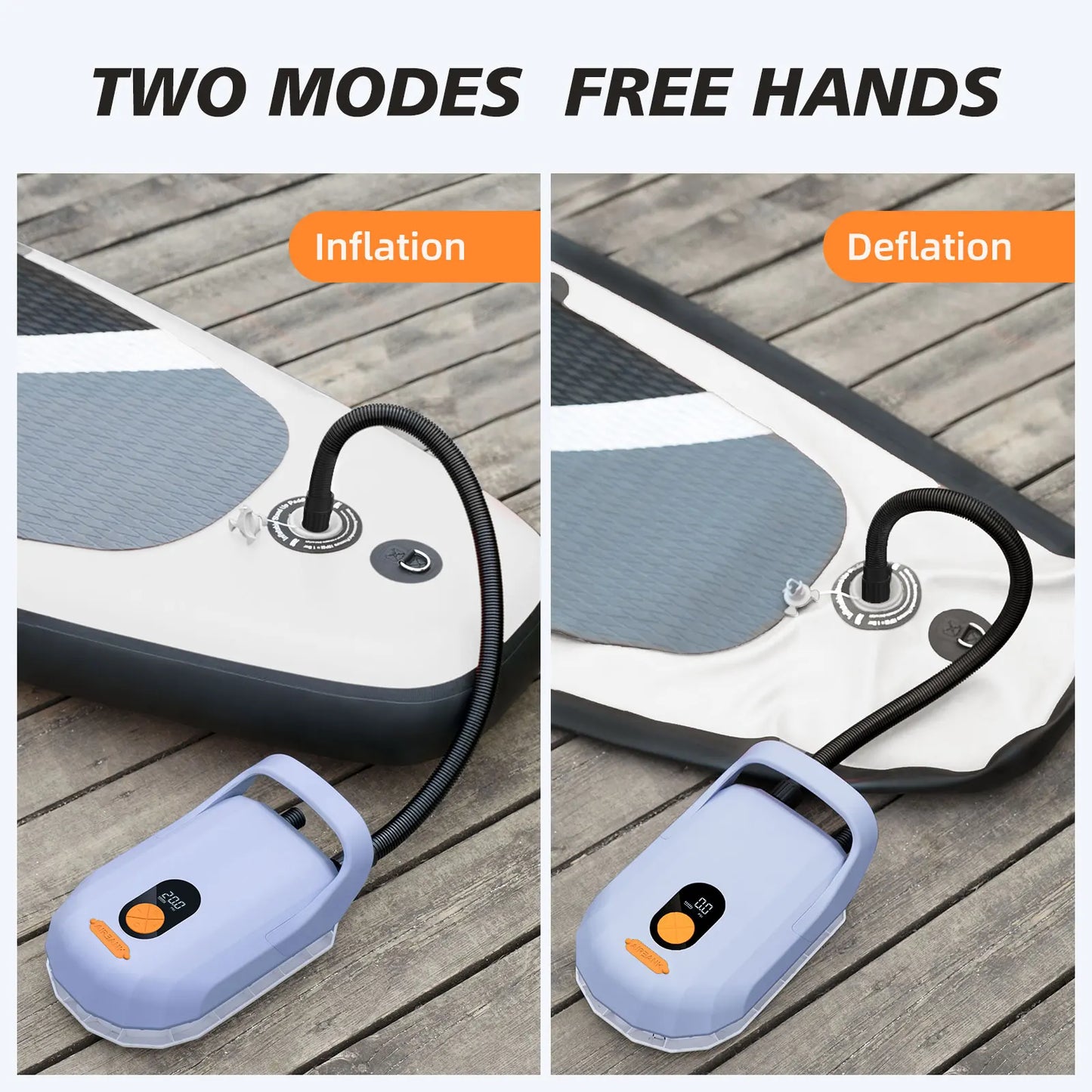 Electric Air Pump with Battery 7800 mAh 20 PSI Max Rechargeable 12 V DC Car Connection