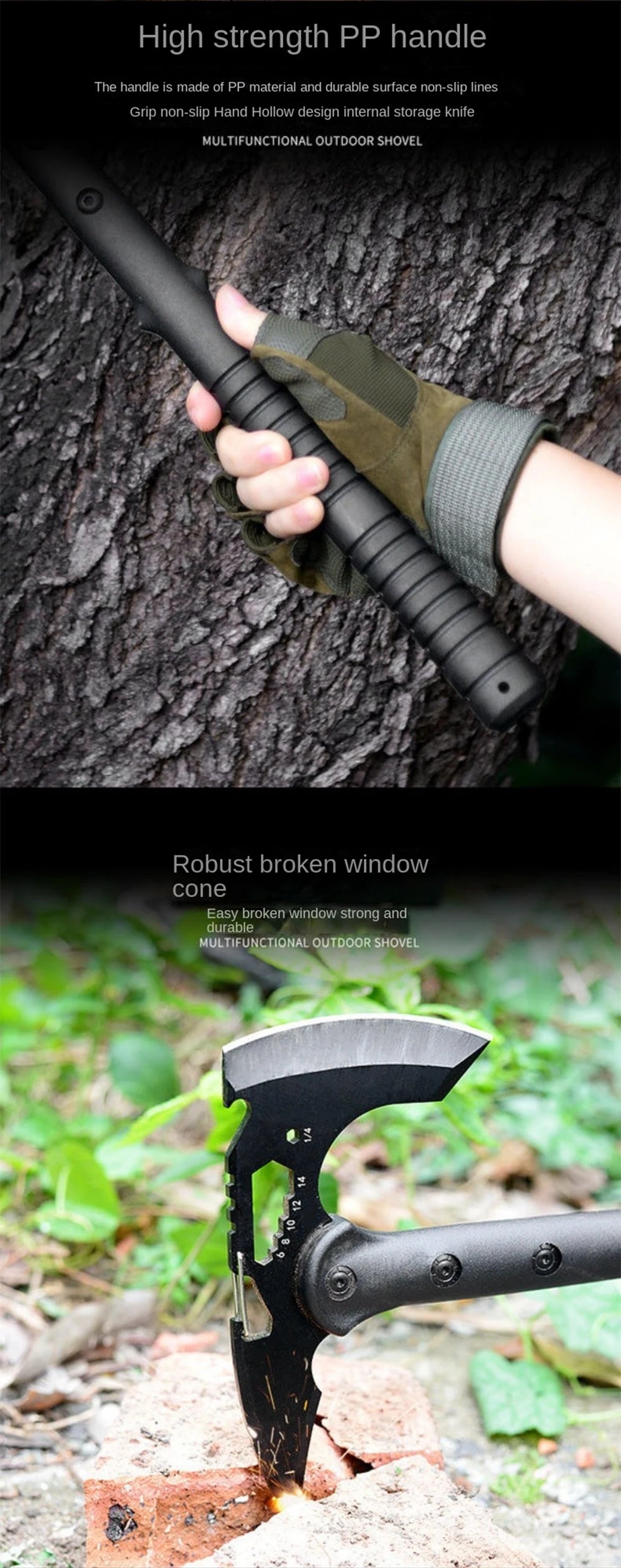 Camping Spike or Hammer Multi-Function Axe