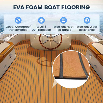 Teak Decking Sheet Boat Flooring Fit Self-Adhesive Foam Marine Flooring