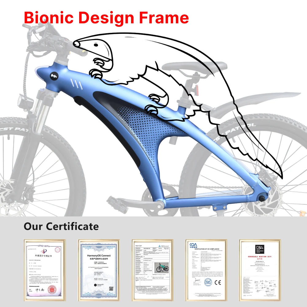 2000W Adults 27.5" Removable Battery Electric Mountain Ebike