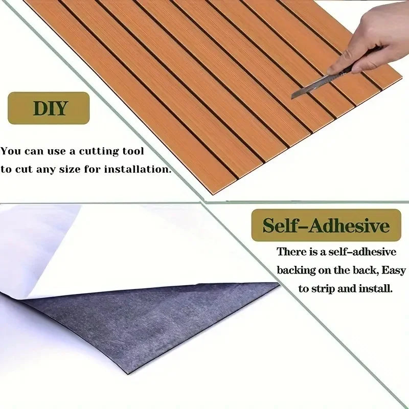 Teak Decking Sheet Boat Flooring Fit Self-Adhesive Foam Marine Flooring