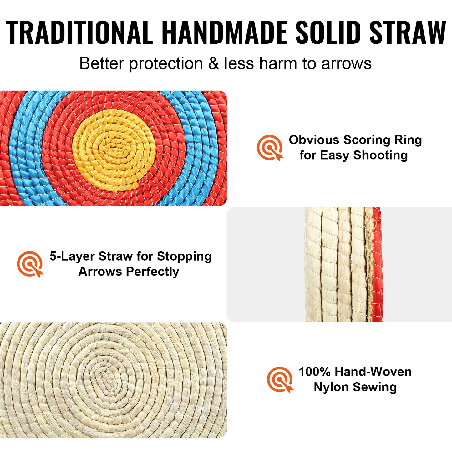 20in Traditional Solid Straw Round Archery Target