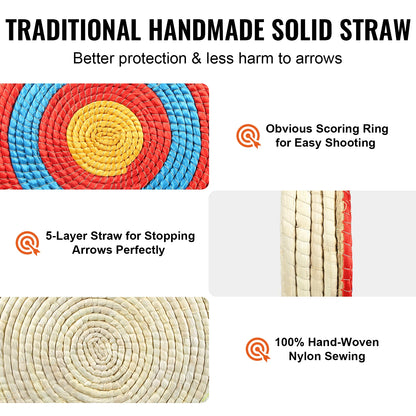 20in Traditional Solid Straw Round Archery Target