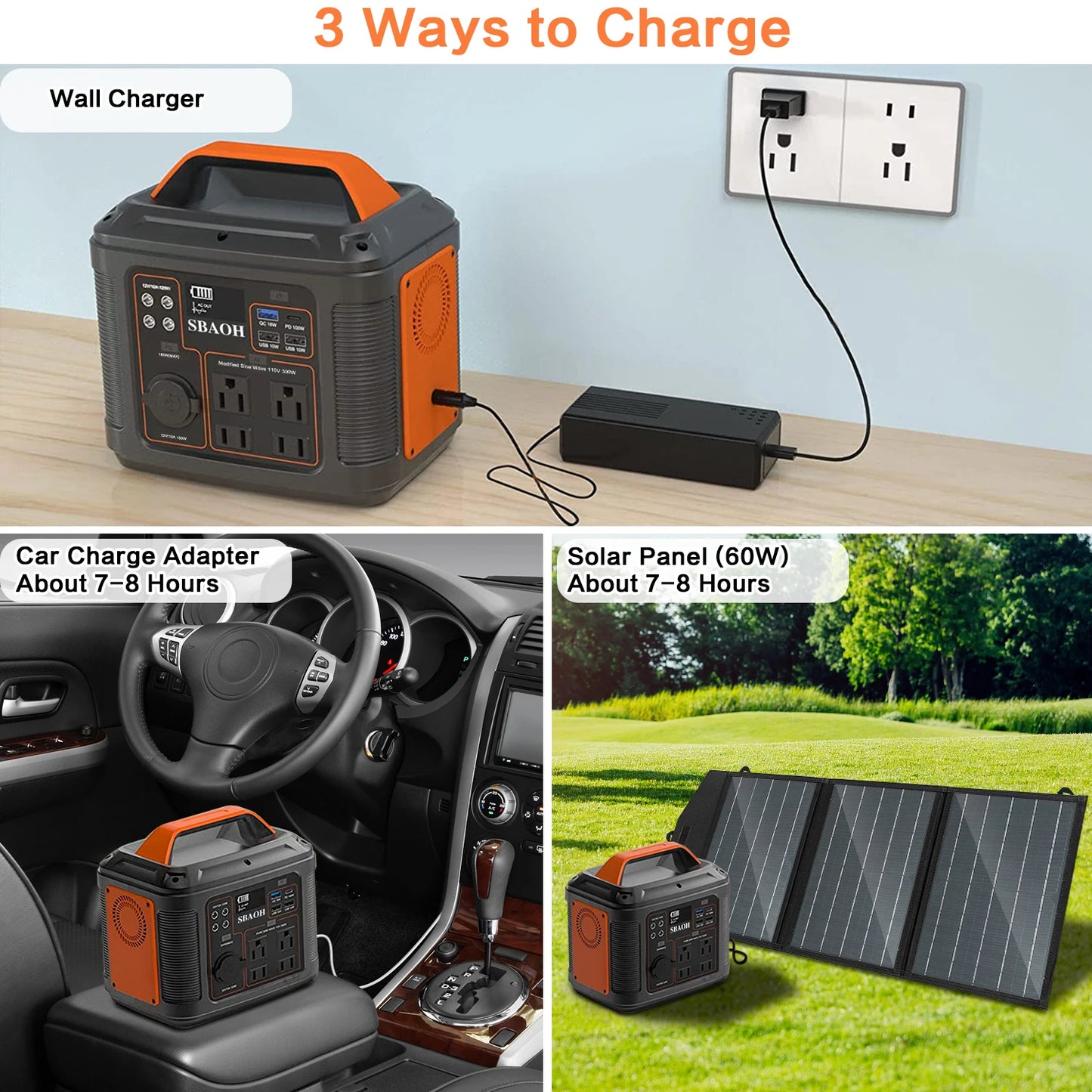 300W AC/DC Portable Solar Power Station