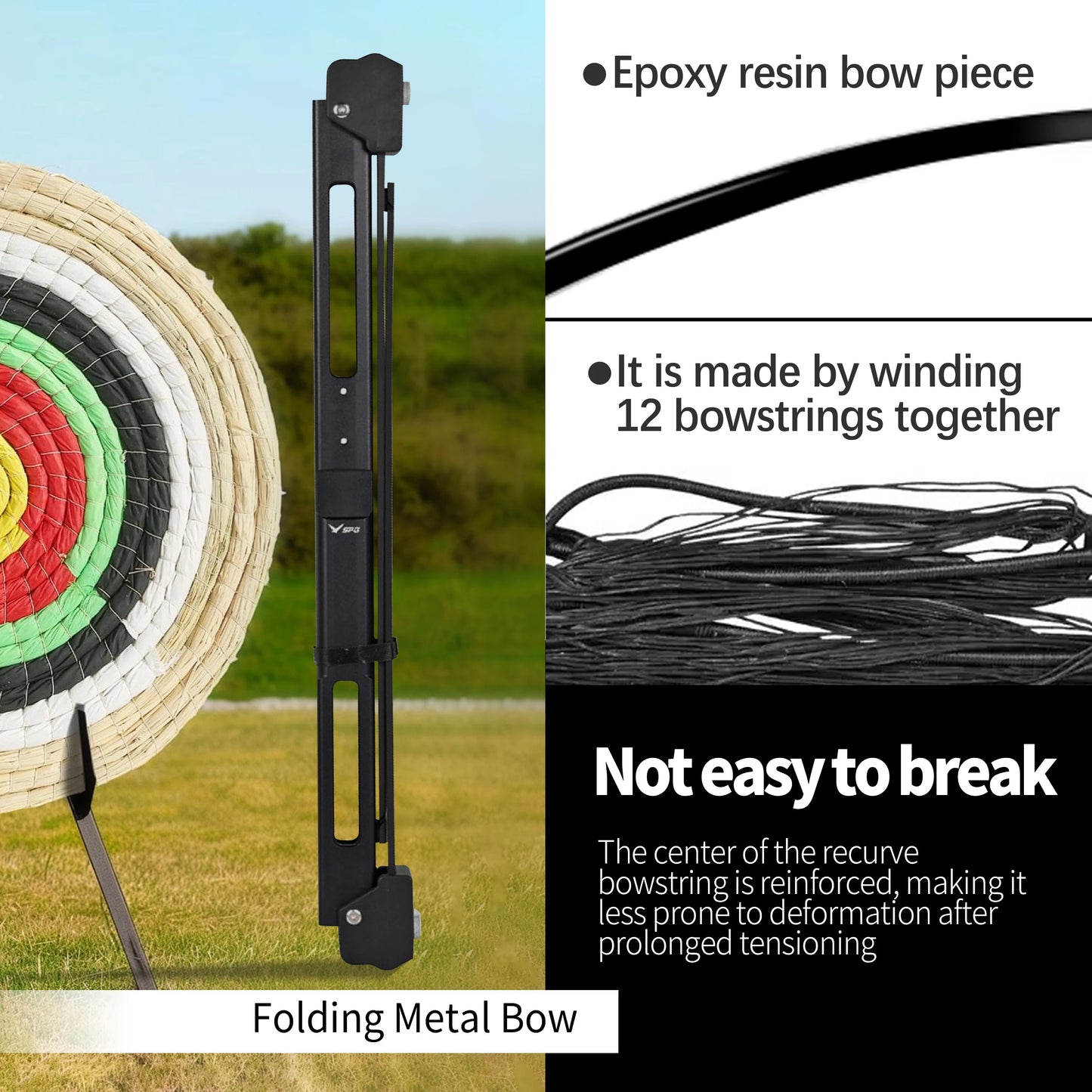 Foldable Bow and Arrow Set 55 Inch for Adults, Right Left Handed Archery