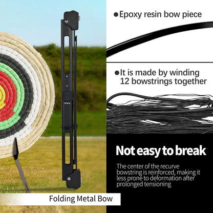 Foldable Bow and Arrow Set 55 Inch for Adults, Right Left Handed Archery