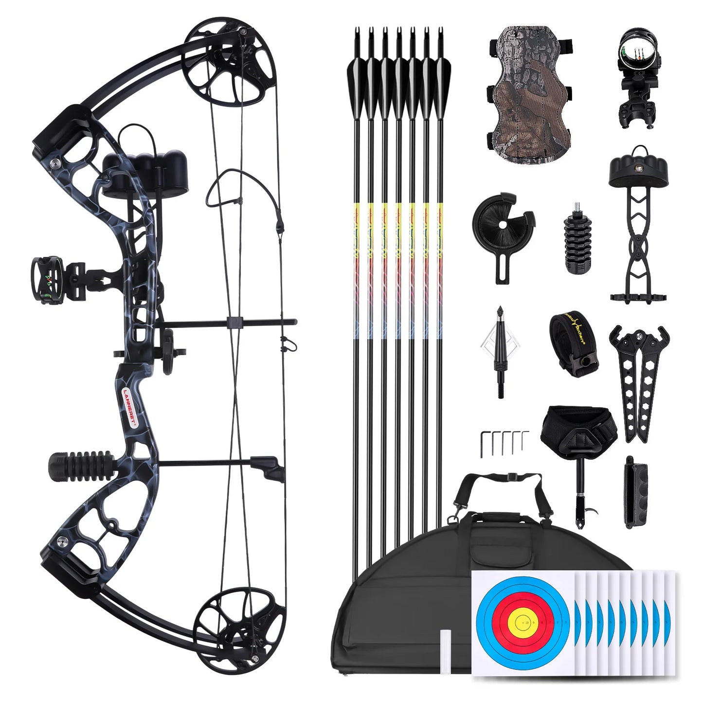 Lightweight Archery Compound Bow Kit for Hunting and Shooting