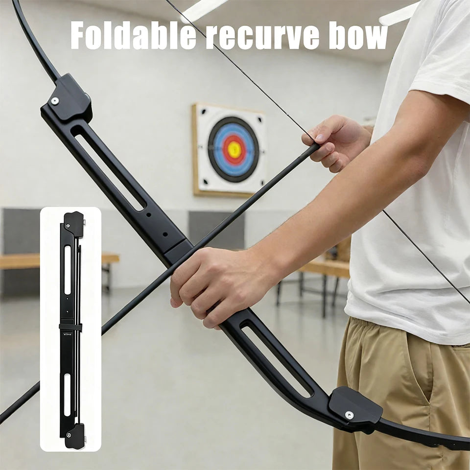 Foldable Bow and Arrow Set 55 Inch for Adults, Right Left Handed Archery