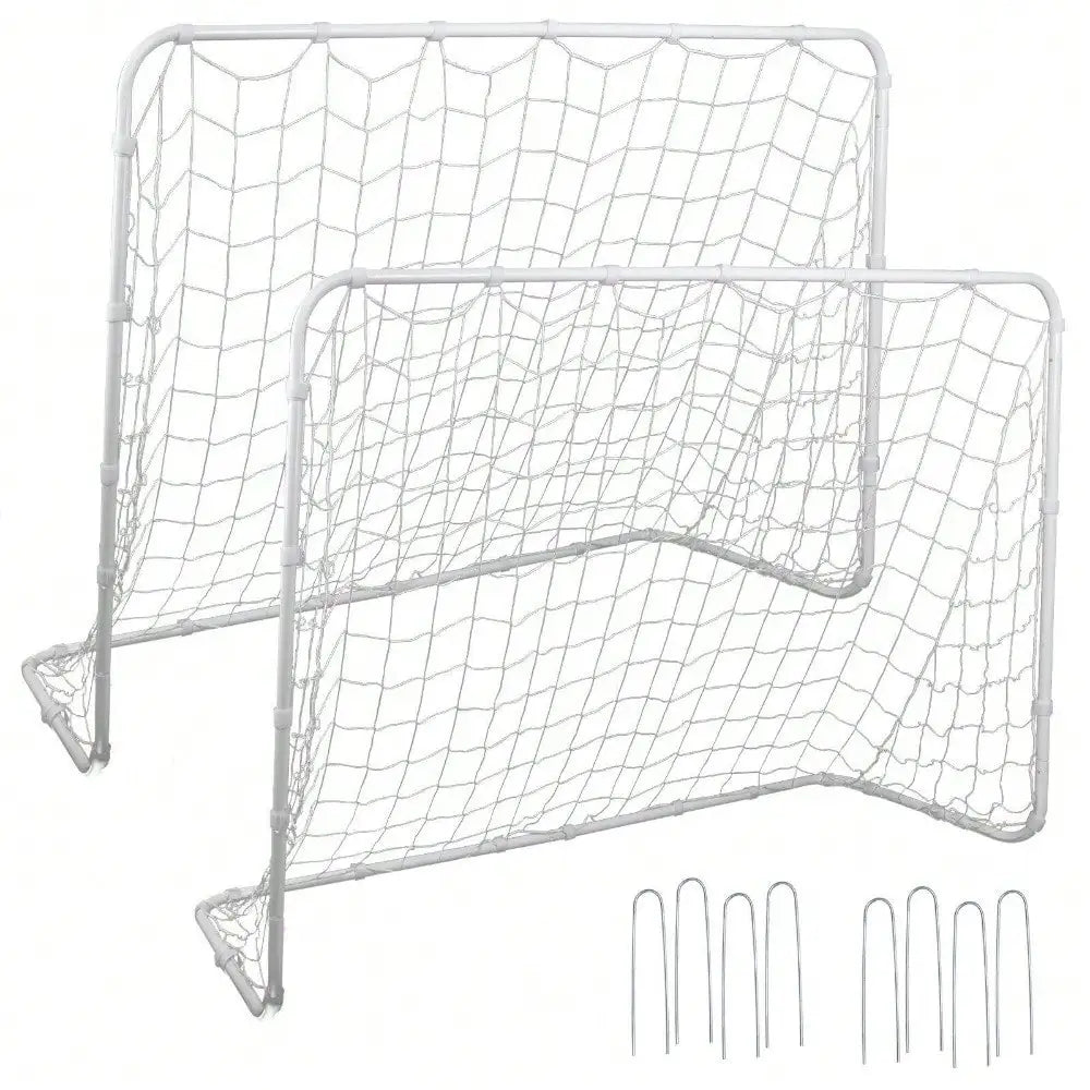 2PCS 6x4ft Back Yard Soccer Goal