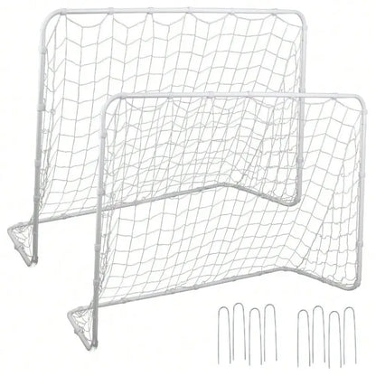 2PCS 6x4ft Back Yard Soccer Goal