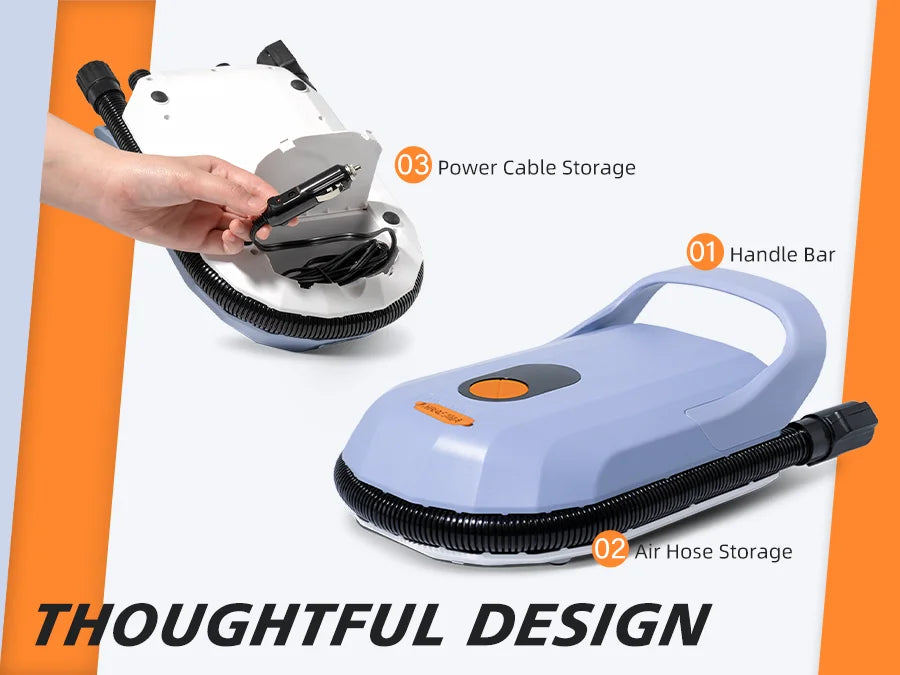 Electric Air Pump with Battery 7800 mAh 20 PSI Max Rechargeable 12 V DC Car Connection