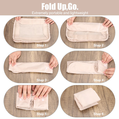 8 Set Waterproof Luggage Organizer Bags with Shoe Bag