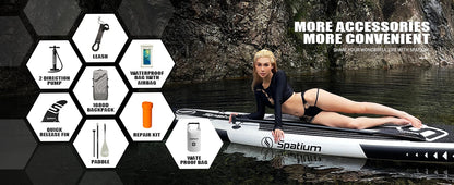 Touring Inflatable Stand Up Paddle Board Non-Slip Surf Board Water Sports Kayak