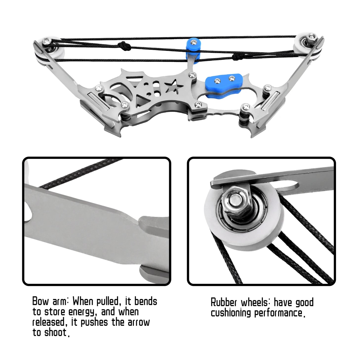 Mini Compound Bow and Arrows Set for Adults, Teens, Beginners for Target Practice & Shooting Entertainment
