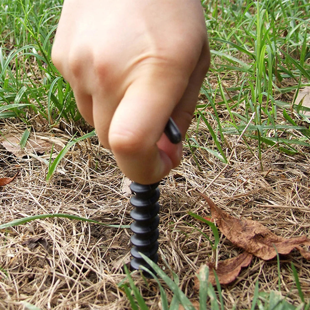 10pcs/set Windproof Ground Peg Screw Tent Stakes 14.5x7cm