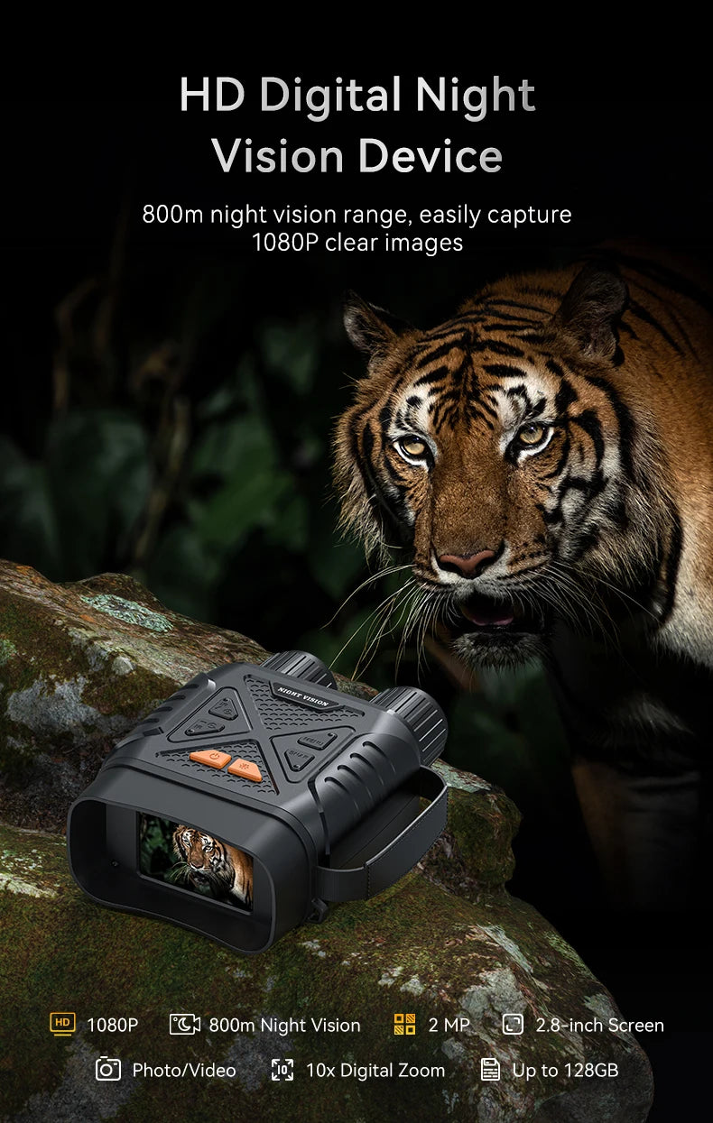 Night Vision Binoculars 7 Gear Infrared Binoculars 10X Digital Zoom