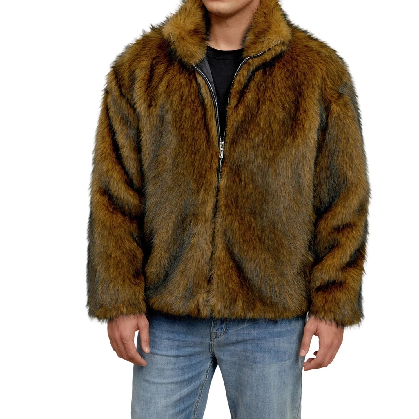 Mens' Faux Fur Winter Jacket/Coat