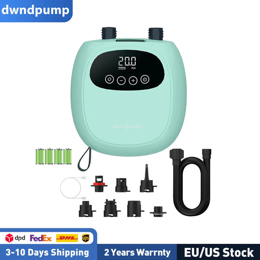 Electric 20PSI Paddle Board Inflation for Kayak Boat Tent Surf Board Stand Up Board Air Pump.