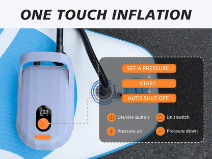 Electric Air Pump with Battery 7800 mAh 20 PSI Max Rechargeable 12 V DC Car Connection
