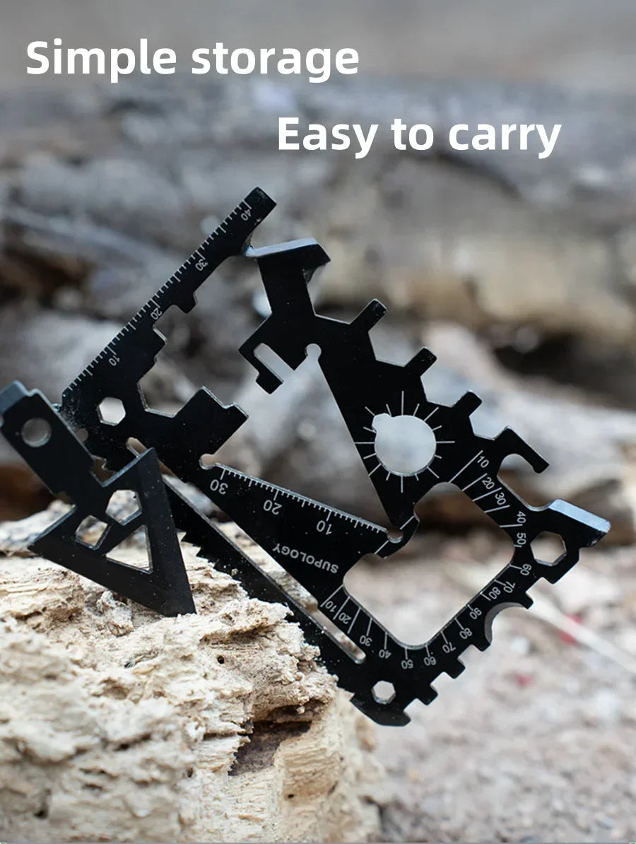 18-in-1 Credit Card Multi-Function Survival Tool